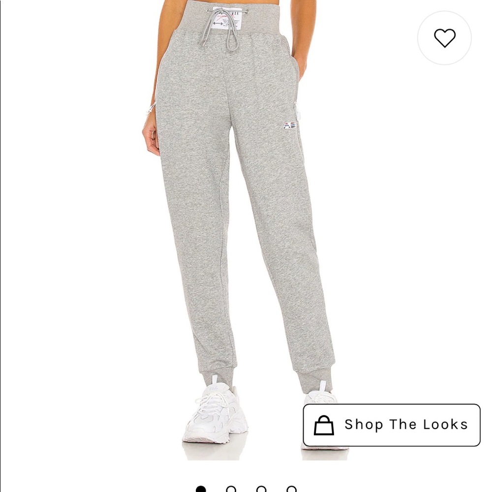 Adam Selman high-rise sweatpant in heather gray